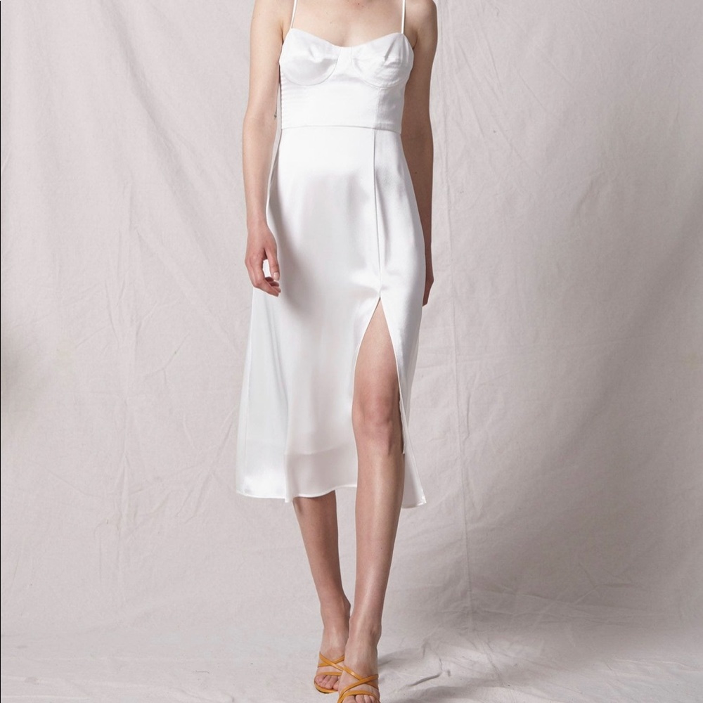 Allen Schwartz bustier white dress